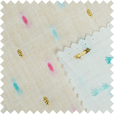 全棉色织提花剪花